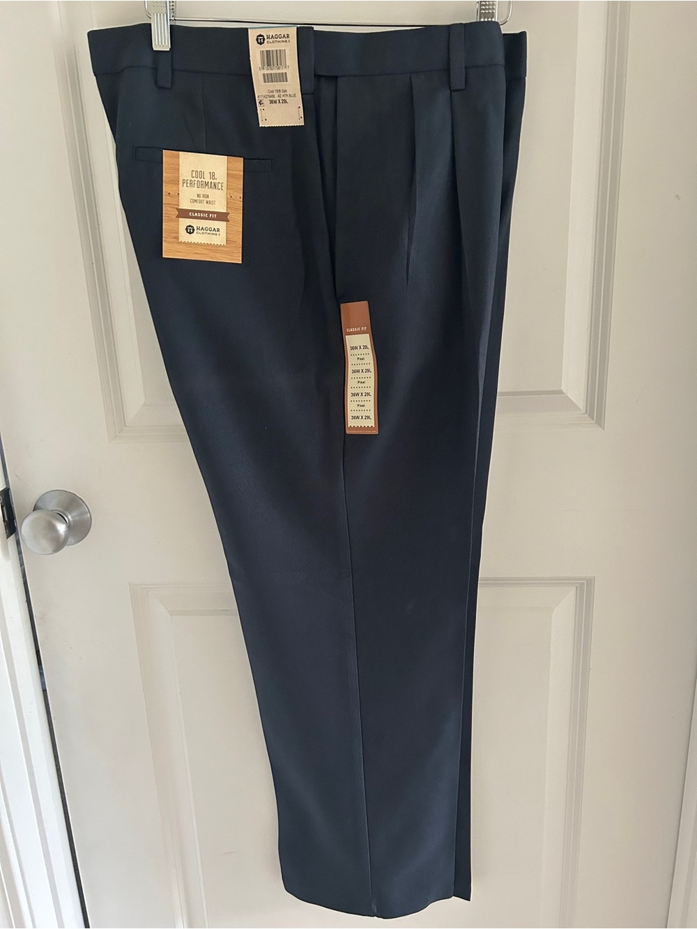 Haggar Men's Dark Navy Dress Pants